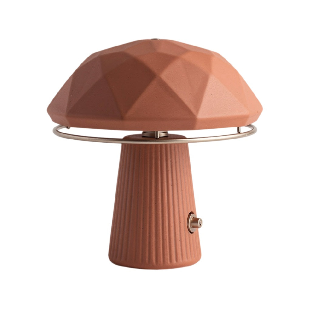 **Lampe de table en céramique, design géométrique, éclairage chaleureux**