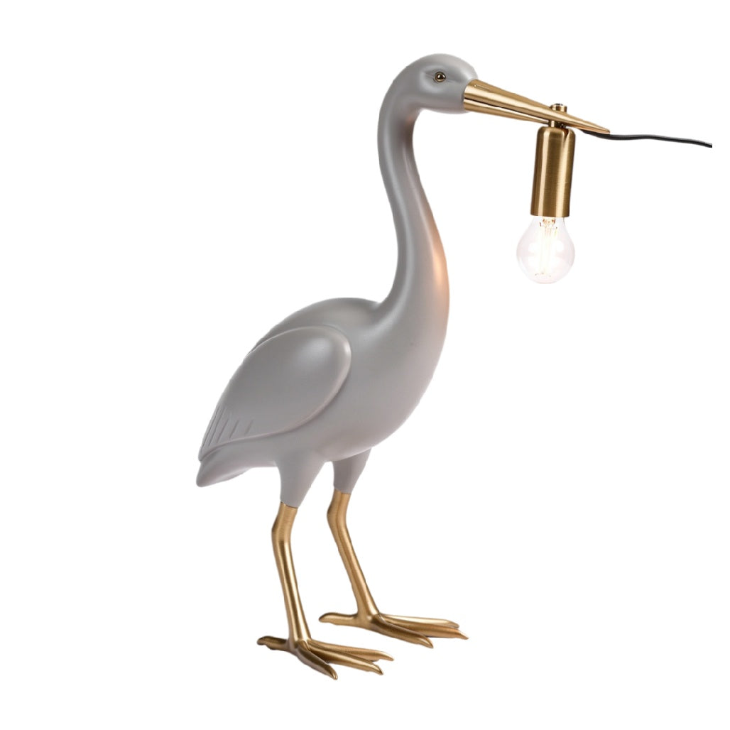 **Lampe de table en forme de cigogne avec support lumineux**