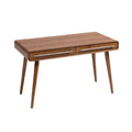 **Table en bois avec tiroirs, design moderne et épuré**